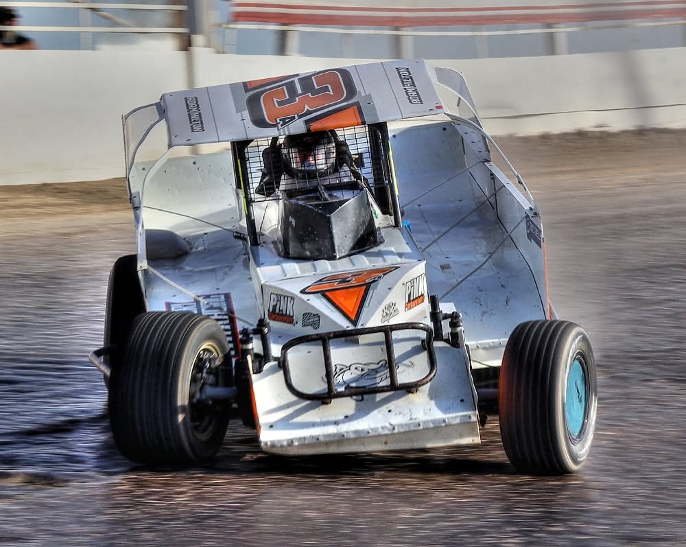 Adam Hilton's No. 3a car at Genesee Speedway